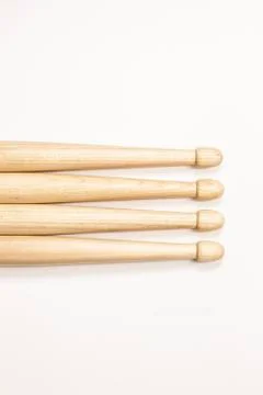 Drumsticks on a white background Foto stock