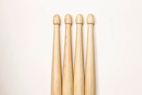 Drumsticks on a white background Stock Photos