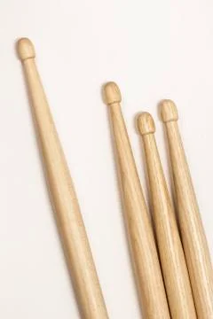Drumsticks on a white background Stock Photos