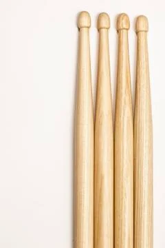 Drumsticks on a white background Stock Photos