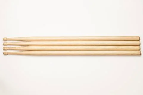 Drumsticks on a white background Stock Photos