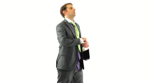 Drunk Businessman Stock Footage 11534982