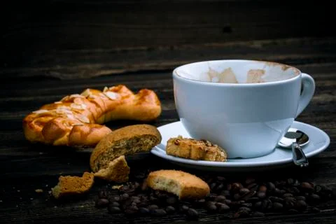 Drunk cappuccino Stock Photos