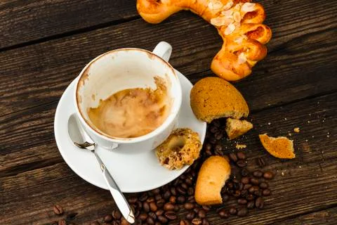 Drunk cappuccino Stock Photos