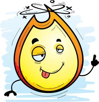 Drunk Cartoon Flame Stock Illustration