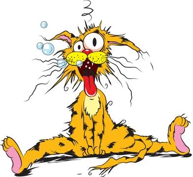 Drunk Cat Illustrazione stock