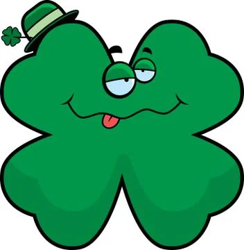 Drunk Clover Stock Illustration