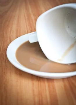 Drunk Coffee cup . Stock Photos