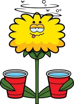 Drunk Dandelion Stock Illustration