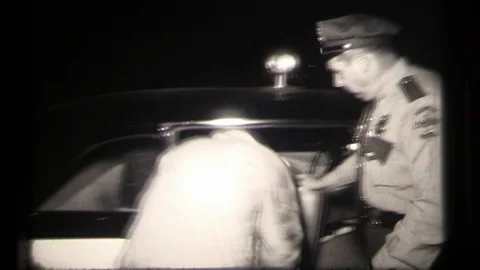 Drunk Driver Arrested Next to Automobile Wreckage Aftermath of a Car Accident. W Stock Footage 130162793