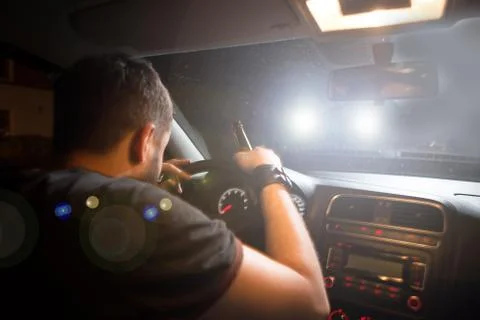 Drunk driver goes on collision with another car Stock Photos