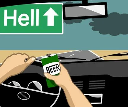Drunk driver Stock Illustration