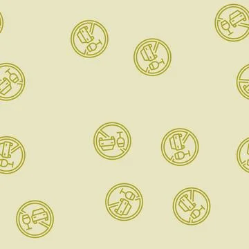 Drunk driving car driving obstacles line seamless pattern Stock Illustration