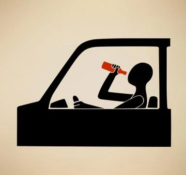 Drunk driving Stock-Illustration