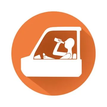 Drunk driving symbol Stock Illustration