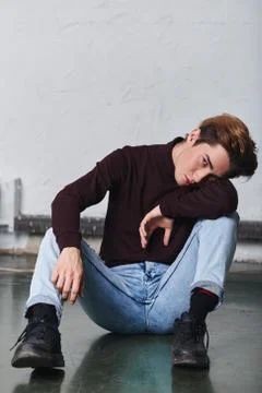 Drunk guy looking at the camera Stock Photos