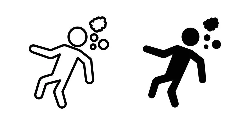 Drunk human icon set. Vector EPS 10 Stock Illustration