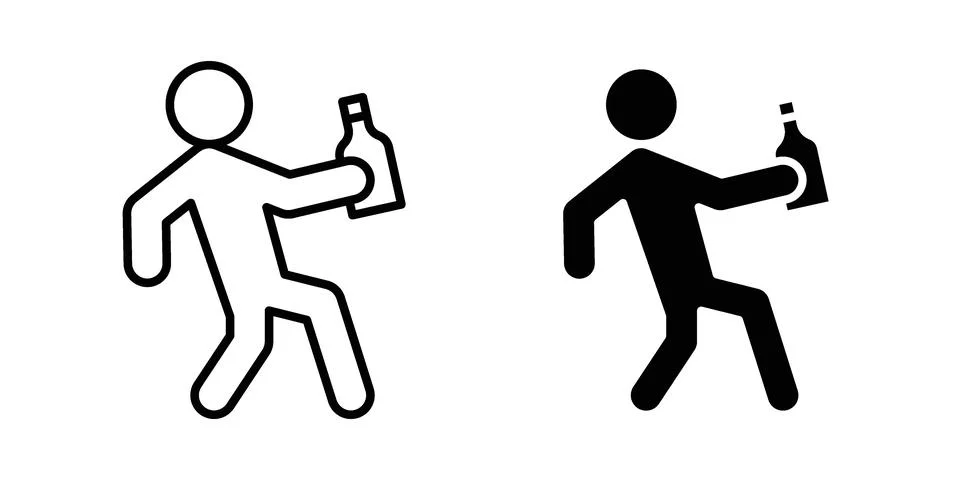 Drunk human icon vector design. EPS10 스톡 일러스트