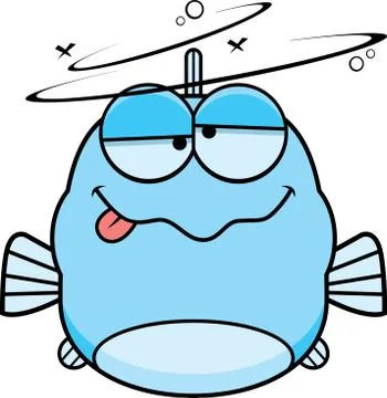 Drunk Little Fish Stock Illustration