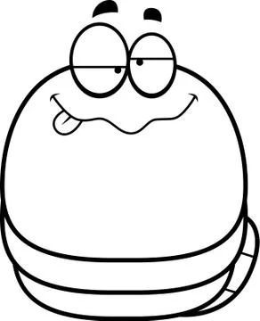 Drunk Little Worm Stock Illustration