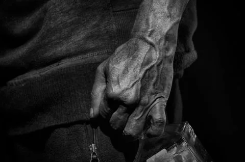 Drunk man with a bottle. Stock Photos