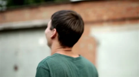 Drunk man falls to the ground from an overdose of drugs or alcohol Stock Footage 53866828