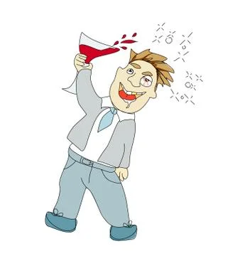 Drunk Man Stock Illustration