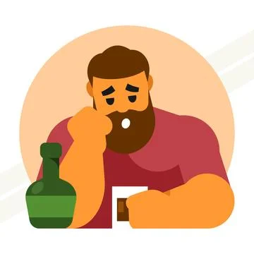 Drunk-man Stock Illustration