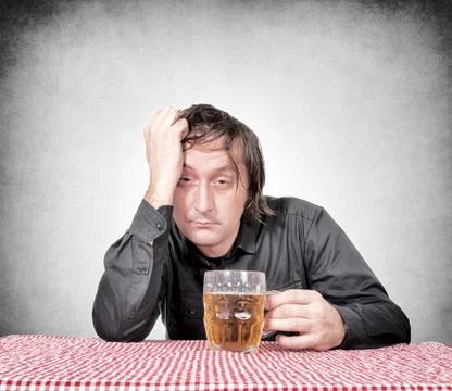 Drunk man Foto stock