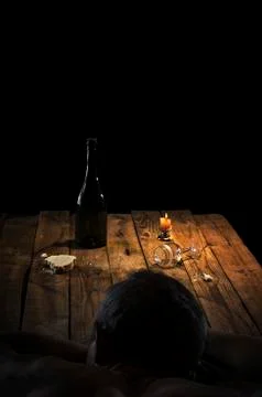 Drunk man. Foto stock