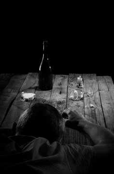 Drunk man. Stock Photos