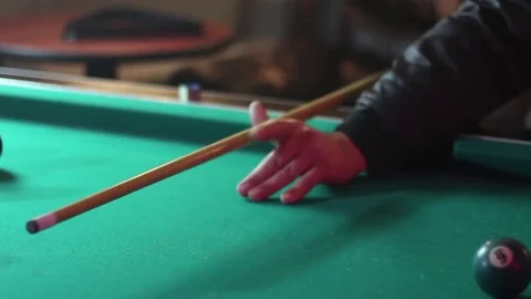 Drunk man playing billiards and drinking beer3 Stock Footage 83136949