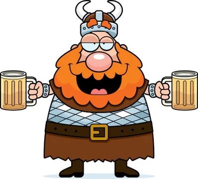 Drunk Viking Illustrazione stock