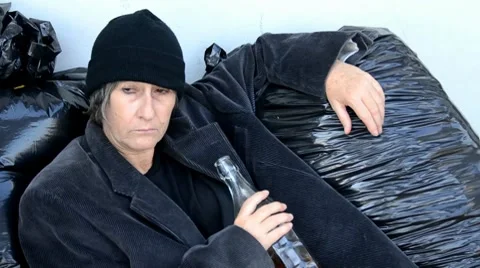 Drunk woman Stock Footage 7754854