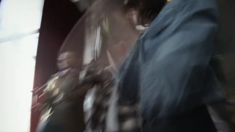 Drunk Young People Partying Blurred Motion Shot Stock Footage 323880904