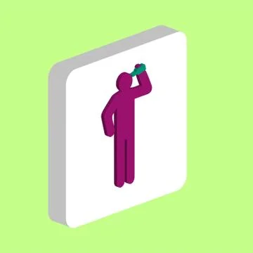 Drunkard computer symbol Stock Illustration