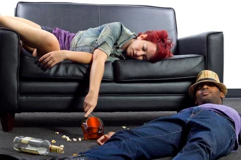 Drunken after party Stock Photos