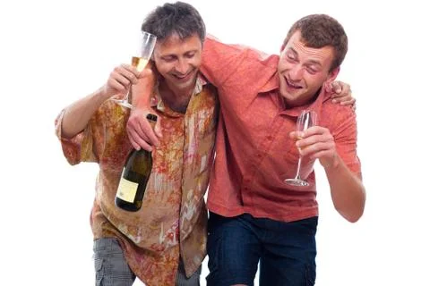 Drunken men Stock Photos