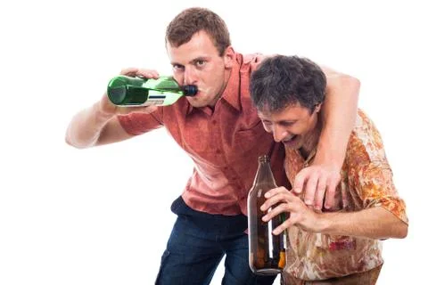 Drunken men Stock Photos