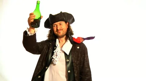 Drunken pirate Stock Footage 22665224