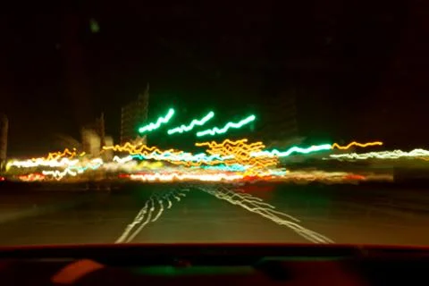 Drunken View of Road Stock Photos