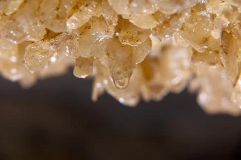 Druze of crystals in the cave Stock Photos