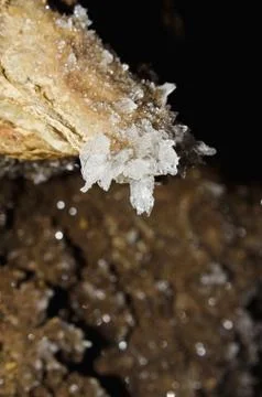 Druze of crystals in the cave Stock Photos