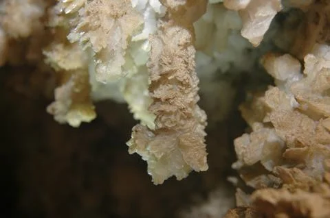 Druze of crystals in the cave Stock Photos
