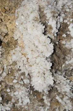 Druze of crystals in the cave Stock Photos