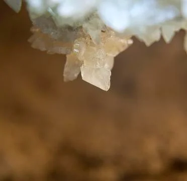 Druze of crystals in the cave Stock Photos