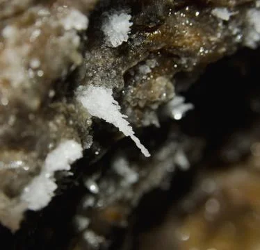 Druze of crystals in the cave Stock Photos