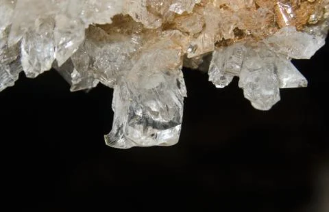 Druze of crystals in the cave Stock Photos