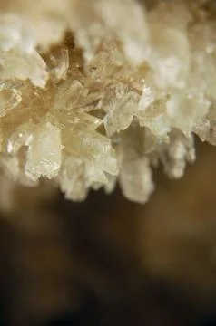 Druze of crystals in the cave Stock Photos