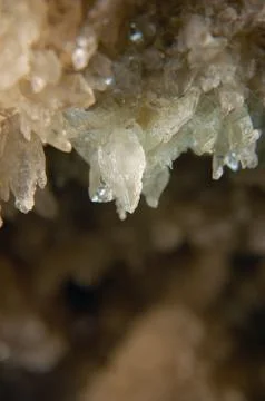 Druze of crystals in the cave Stock Photos